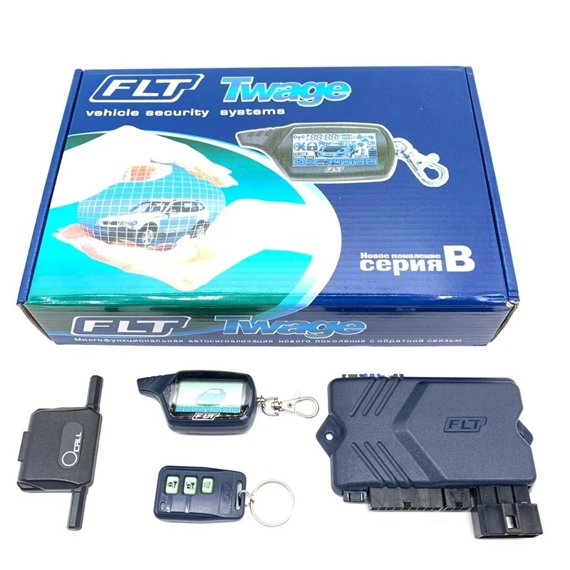 DOXINGYE Russian Two Way Car Alarm for Starline B9 Car alarm with Remote Key AutoStart Kit for Car Burglar Alarm Security System