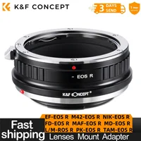 K & F Concept Adaptador de montaje de lente para Canon EOS EF FD Nikon F PK C/Y MAF OM MD Leica M T2 TAM M39 M42 lente a cámara Canon EOS R RF