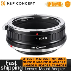 K&F CONCEPT Lens Mount Adapter for Canon EOS EF FD Nikon F PK C/Y MAF OM MD Leica M T2 TAM M39 M42 Lens to Canon EOS R RF Camera