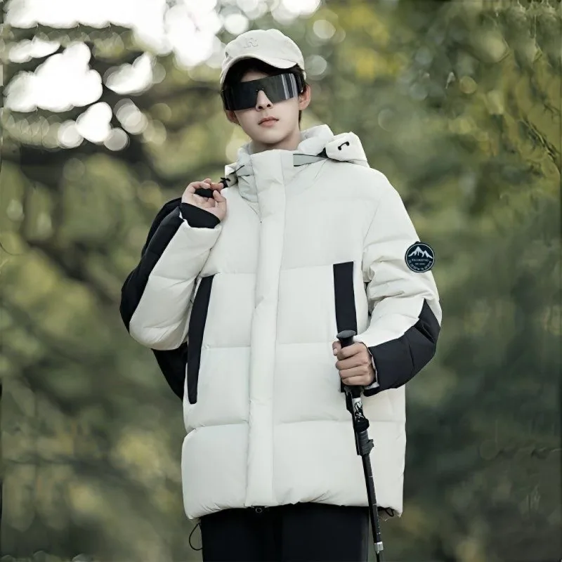 

New Short Windproof and Warm Down Jackets Couples in Winter Versatile Men Thick Duck Down Windbreakers Both Men Women Outerwear