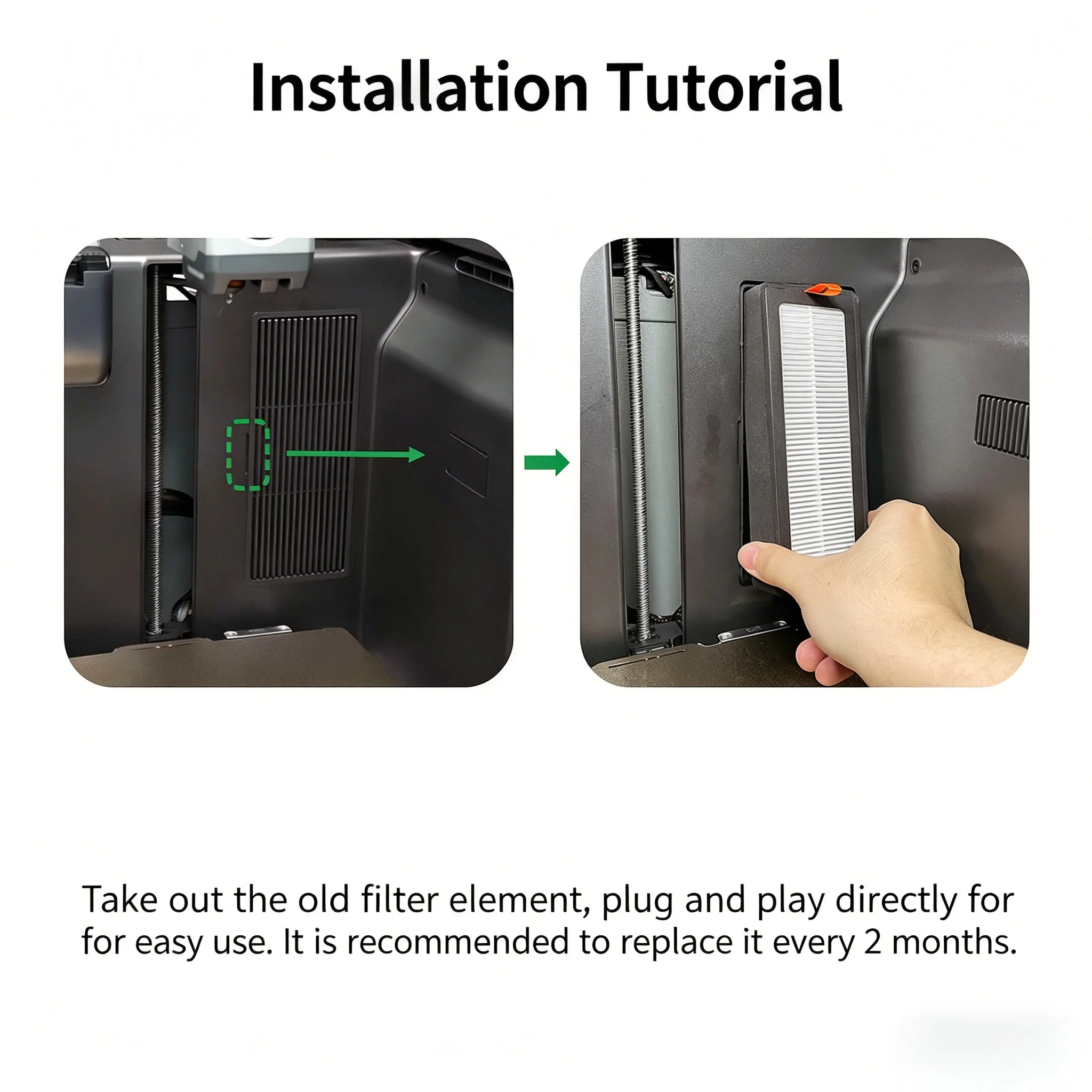 HEPA 13 Activated Carbon Air Filter, Upgraded Replacement for Bambu Lab P2S 3D Printer, Particle & Odor Elimination