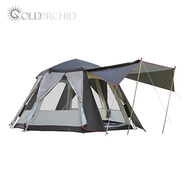 Quick Open 150D PU coated silver Automatic Tent Waterproof Durable Double Layers Pop Up Camping Outdoor Tent