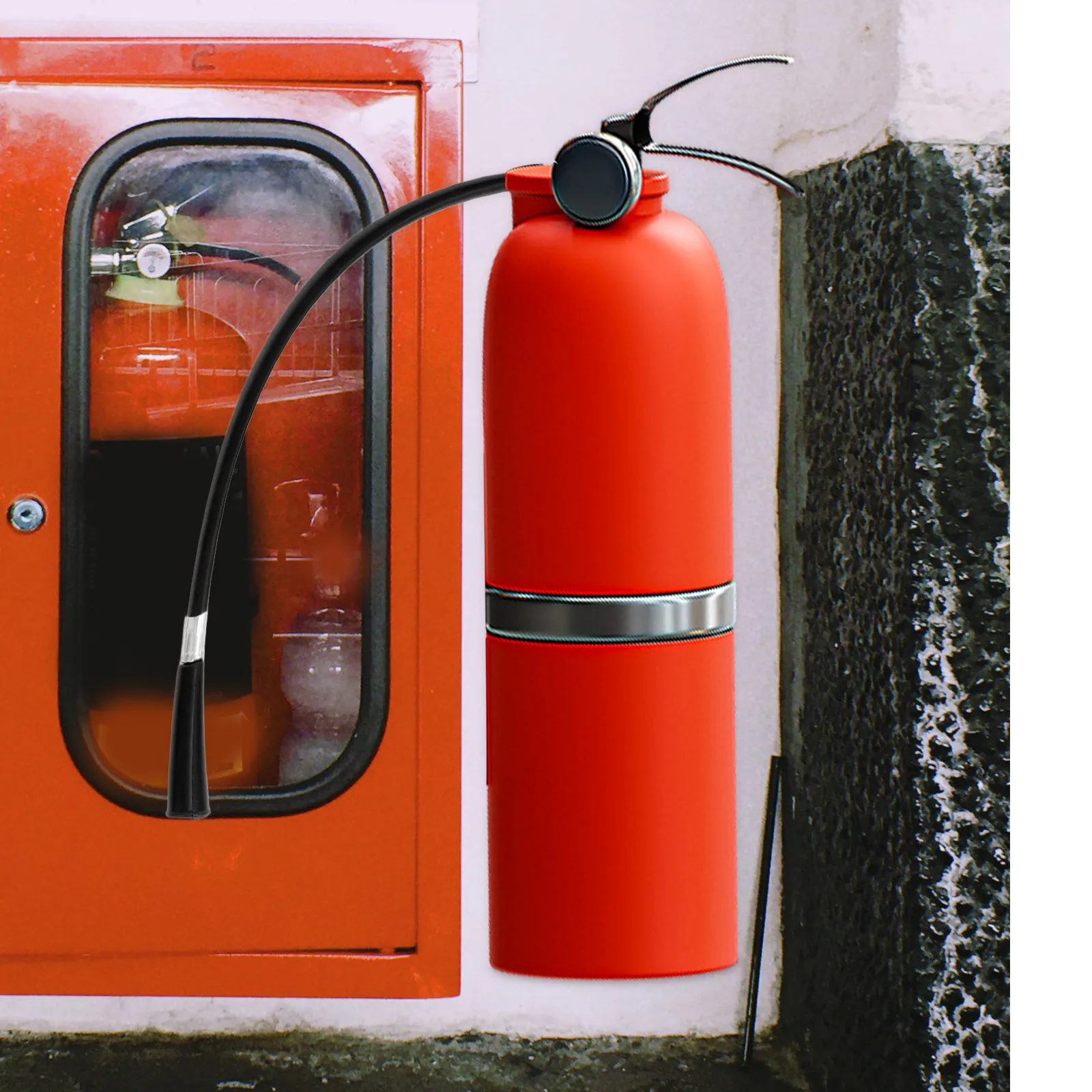 10Pcs Extinguisher Hose Replacement Heavy Duty PVC Iron Spray Tube Compact Design for Office Business Fire Safety Kit