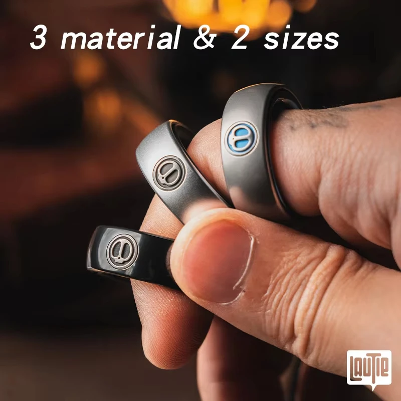 LAUTIE Aluminium-Mechaniker I, magnetischer Ratschen-Feuerzeug, dünnerer Ring, Spinner, mechanischer Fingerring, multifunktionales zappelndes Spielzeug