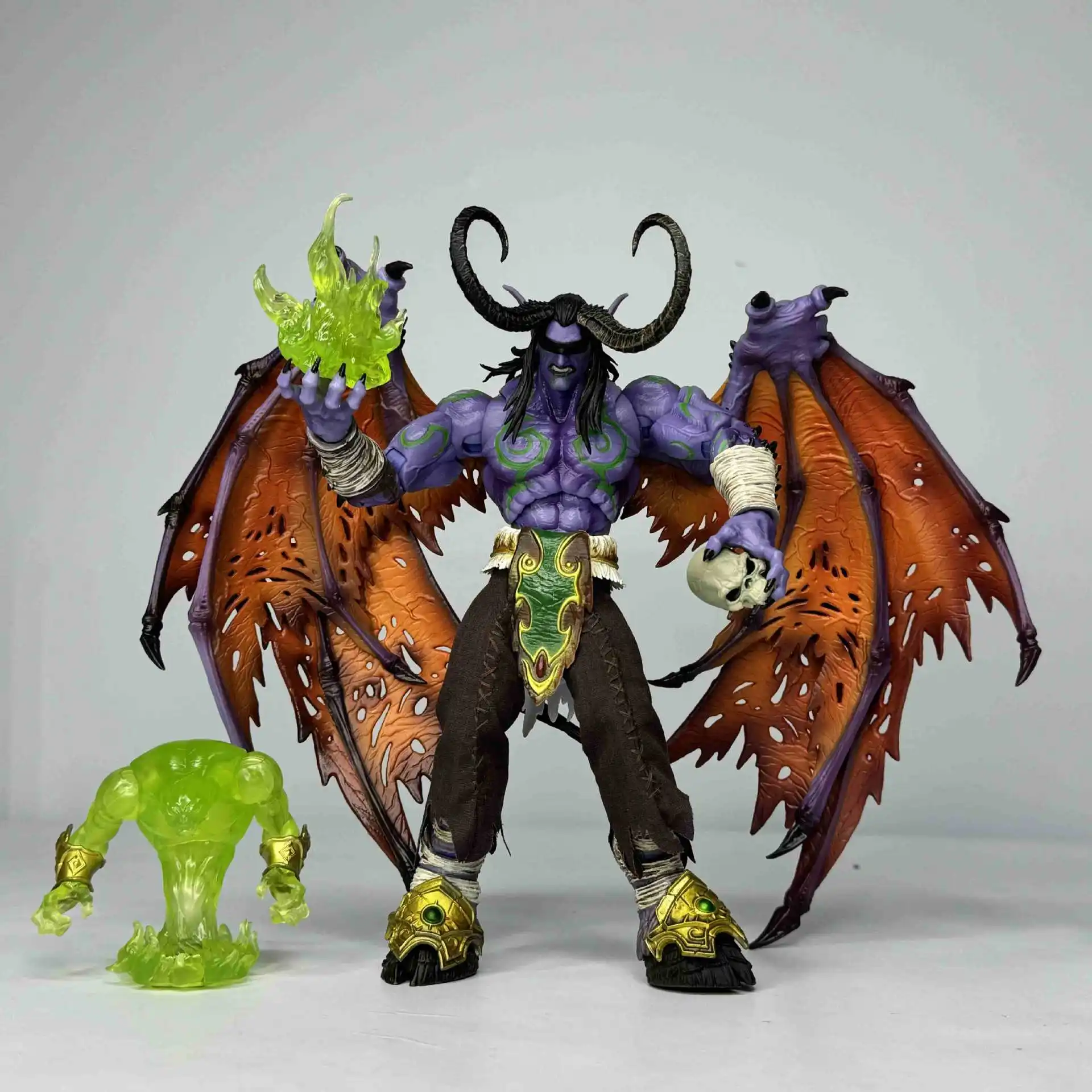 WOW Hero Toys 23Cm Illidan Stormrage Demon Hunter Elf Yudean Dolls Full Set Action Figure Model Toys Best Fans Collection Gift