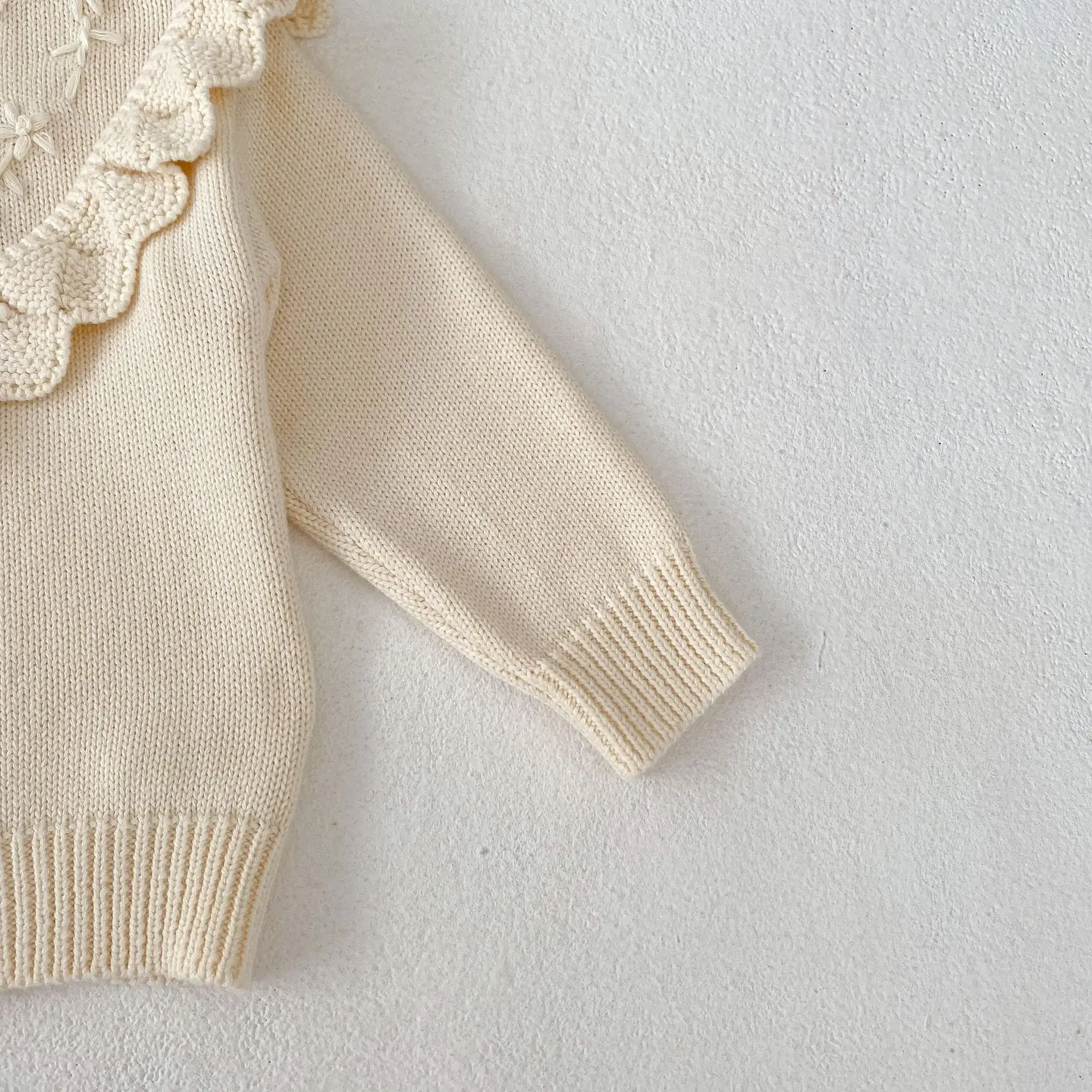 0-3T Newborn Kid Baby Girl Sweater Cardigan Winter Clothes Ruffles Warm Knit Coat Cute Sweet Knitwear Outfit