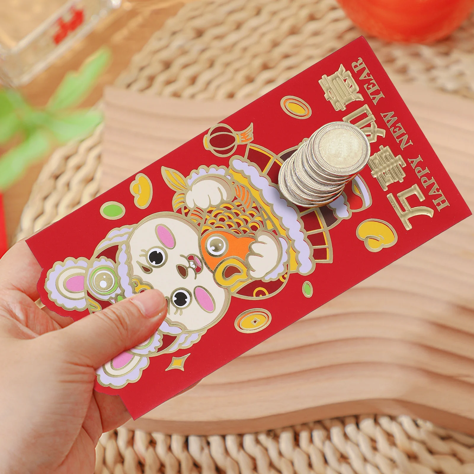 

24pcs Red Envelopes Creative Cartoon Rabbit Year Packet 2023 New Year Gifts Paper Envelope Spring Festival Supplies Money Bags