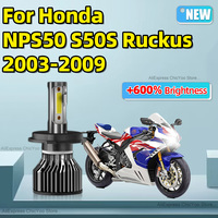 Mini H4 LED Headlight Bulb 15000LM 6000K Motorcycle Headlight with Fan Cooling For Honda NPS50 S50S Ruckus 2003 2004 2005-2009