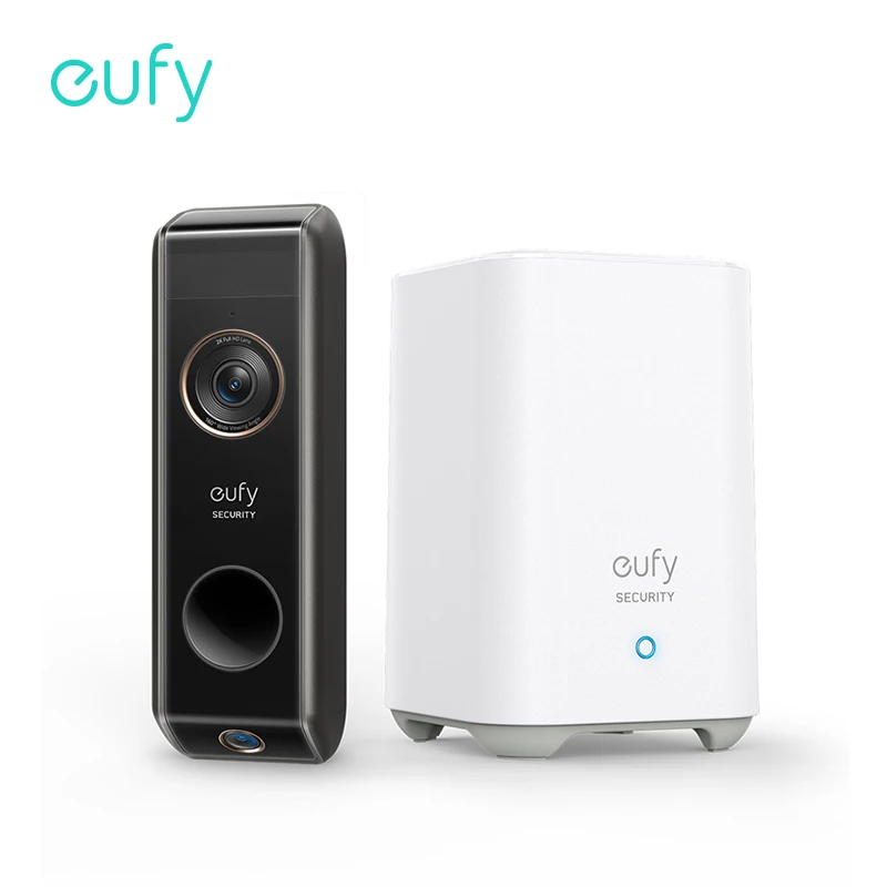 eufy seguranca video campainha camera dupla bateria alimentado homebase 2k sem fio campainha camera dupla deteccao de pacote de movimento 01