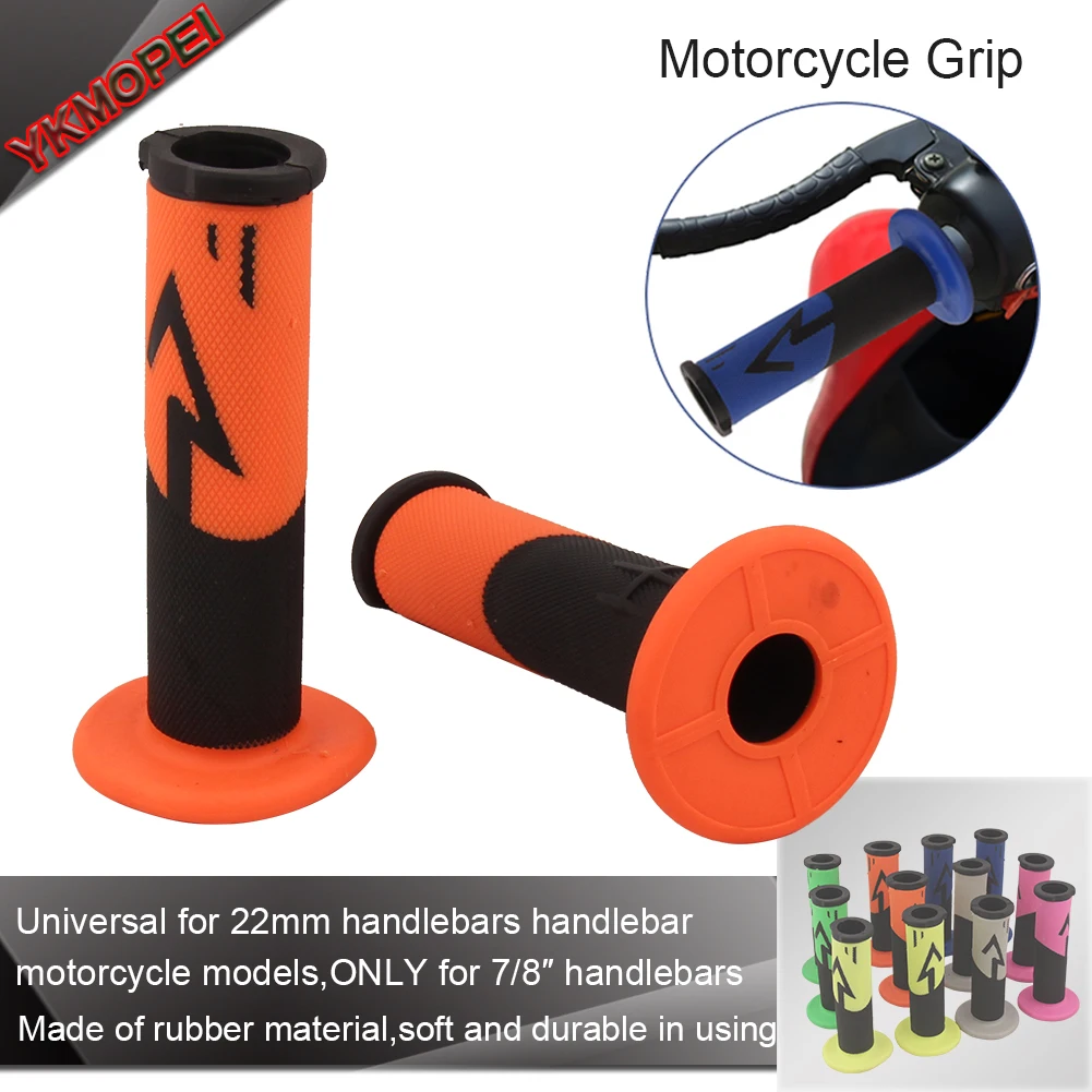 7/8'' 22mm Uniwersalne chwyty motocyklowe Gumowy uchwyt do Kawasaki ZX6R ZX7R ZX10R ZX14R ZX12R KX 65 85 125 250 KLX 125 250