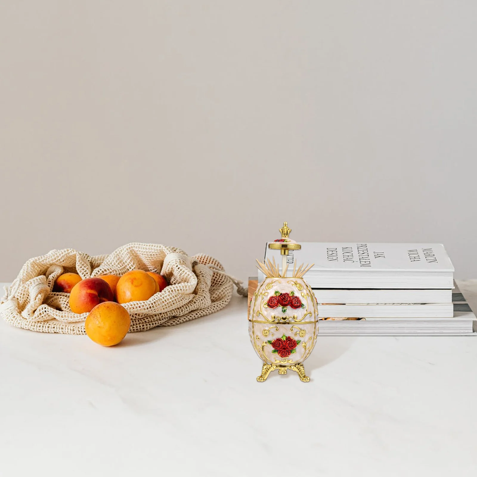 

Automatic Vintage Toothpick Holder Small Size Portable for Office Club Home Classic Engraved Toothpick Holder Dispenser