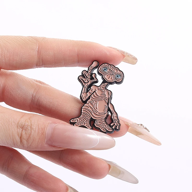 Science Fiction Film UFO Alien Enamel Pins Backpack Clothes Decorative Brooches Collar Lapel Badge Jewelry Gift for Fan Friends