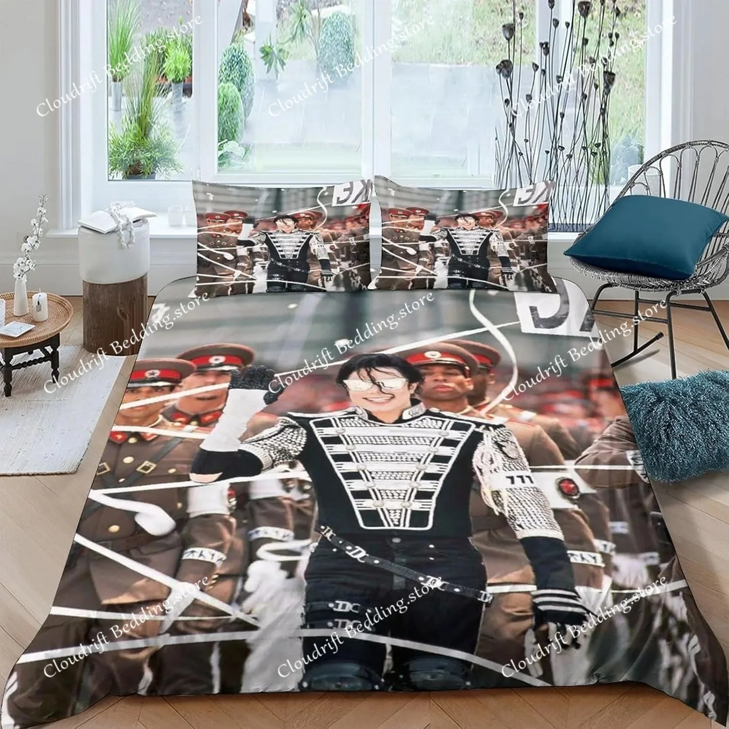 

Michael Jackson Duvet Cover Pillowcase Bedding Set Adult Boy Girl Bedroom Decoration Children Gift Single Double Size