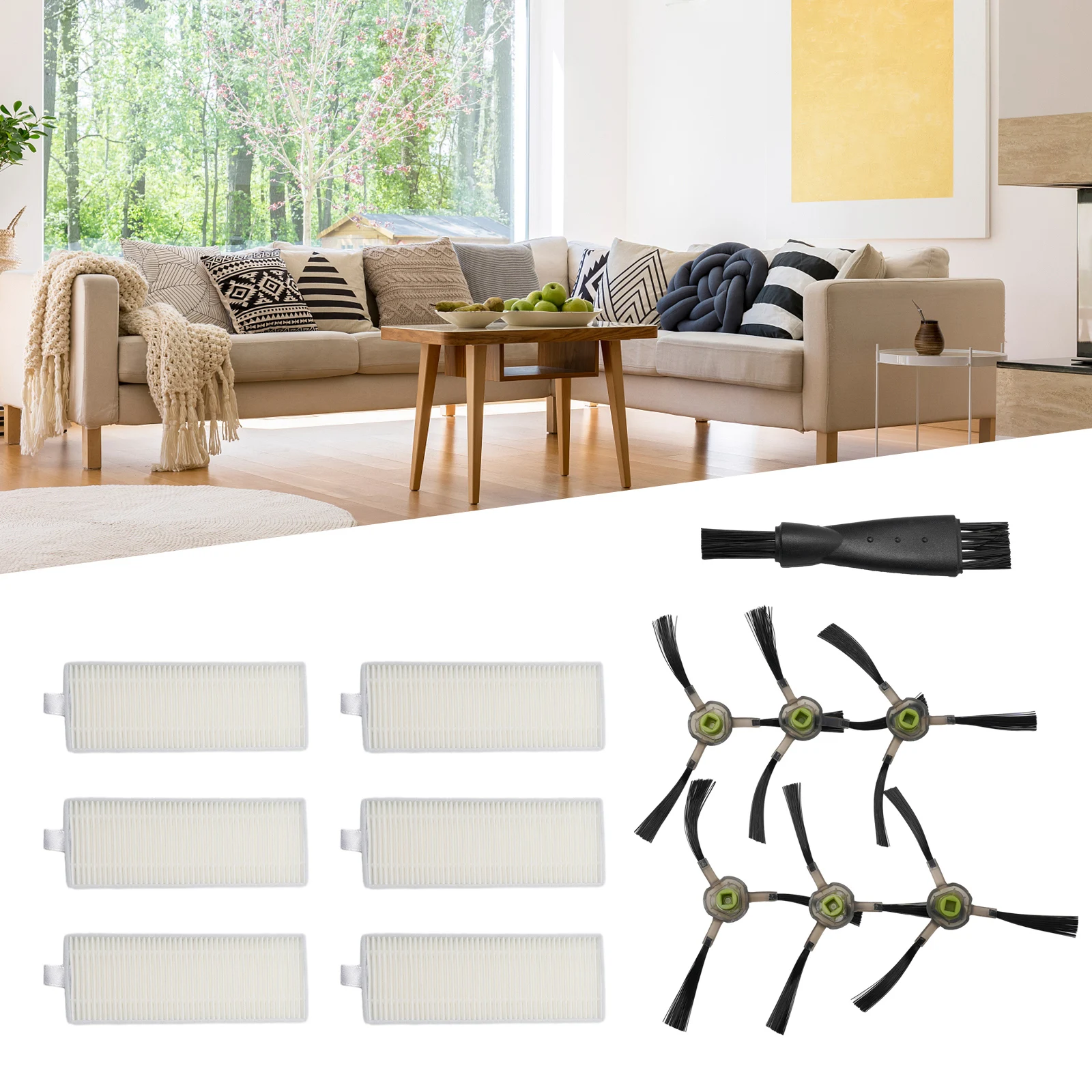 

Accessories Filter Robot Vacuum 1 Set Household Parts Side Brush Vacuum Cleaner For Lefant M210 M210S Practical