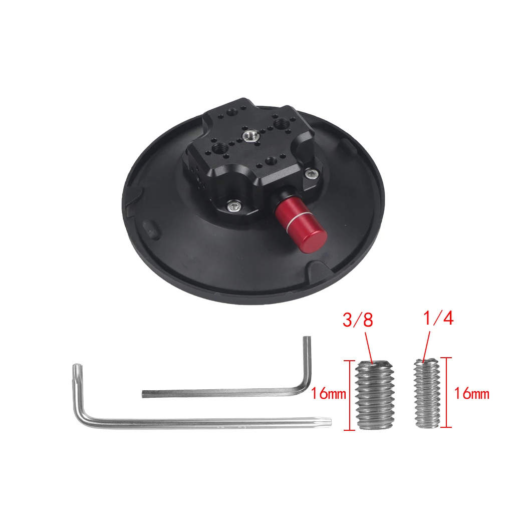 Handpumpe Vakuum Saugnapf 1/4 "3/8" ARRI Ortungsloch Kamera Stabilisator Halterung für GoPro DJI LED Auto Auto Lampe Ständer Halterung – Detail 19