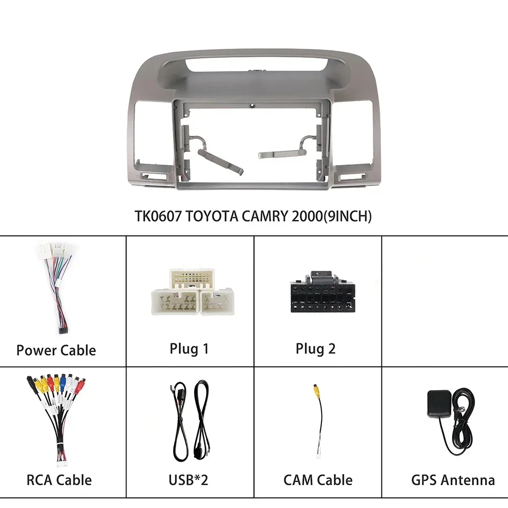 Car DVD Player frame for TOYOTA 2000 CAMRY 9 inch navigation panel car radio frame Android radio frame