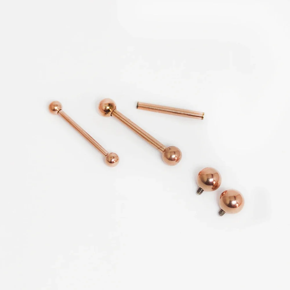 ASTM F136 Titanium Piercing Barbell Balls Tongue Ring Lip Nipple Bar Stud Earrings Straight Helix Ear bar Piercing Body Jewelry