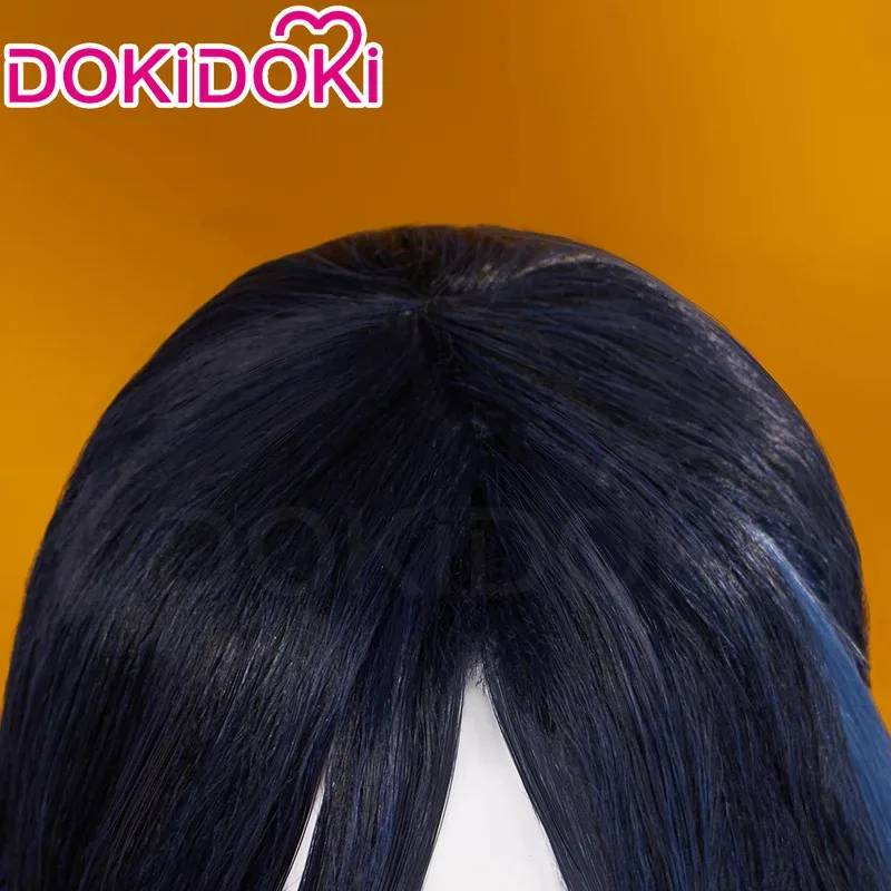 В НАЛИЧИИ парик Clorinde, игровой парик для косплея DokiDoki, женский синий длинный парик Clorinde, серьги для косплея, шапочка для парика