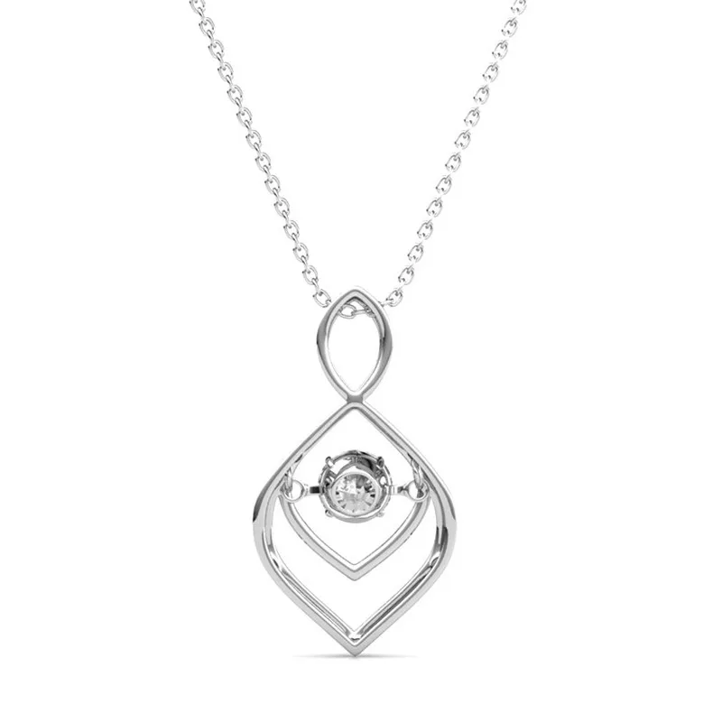Daisini Elegant Crystals from Swarovski Dazzling Charm Pendant Hollow Out Design 18k Gold Plated for Women Quality Brass Jewelry