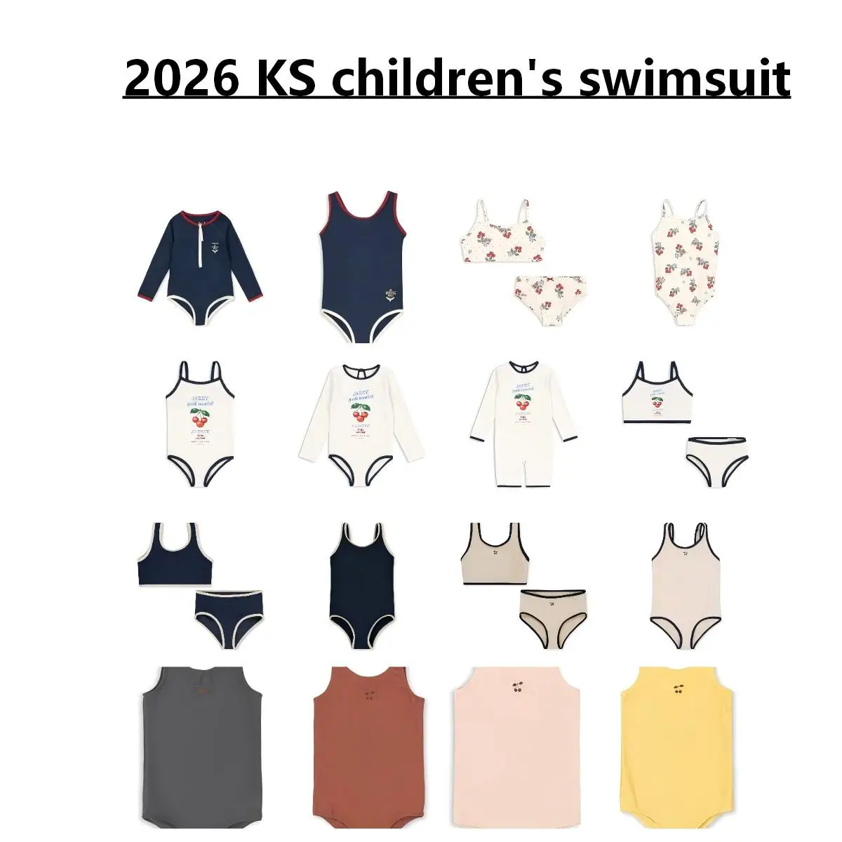 

Детский купальник KS2026: цельный и раздельный купальник