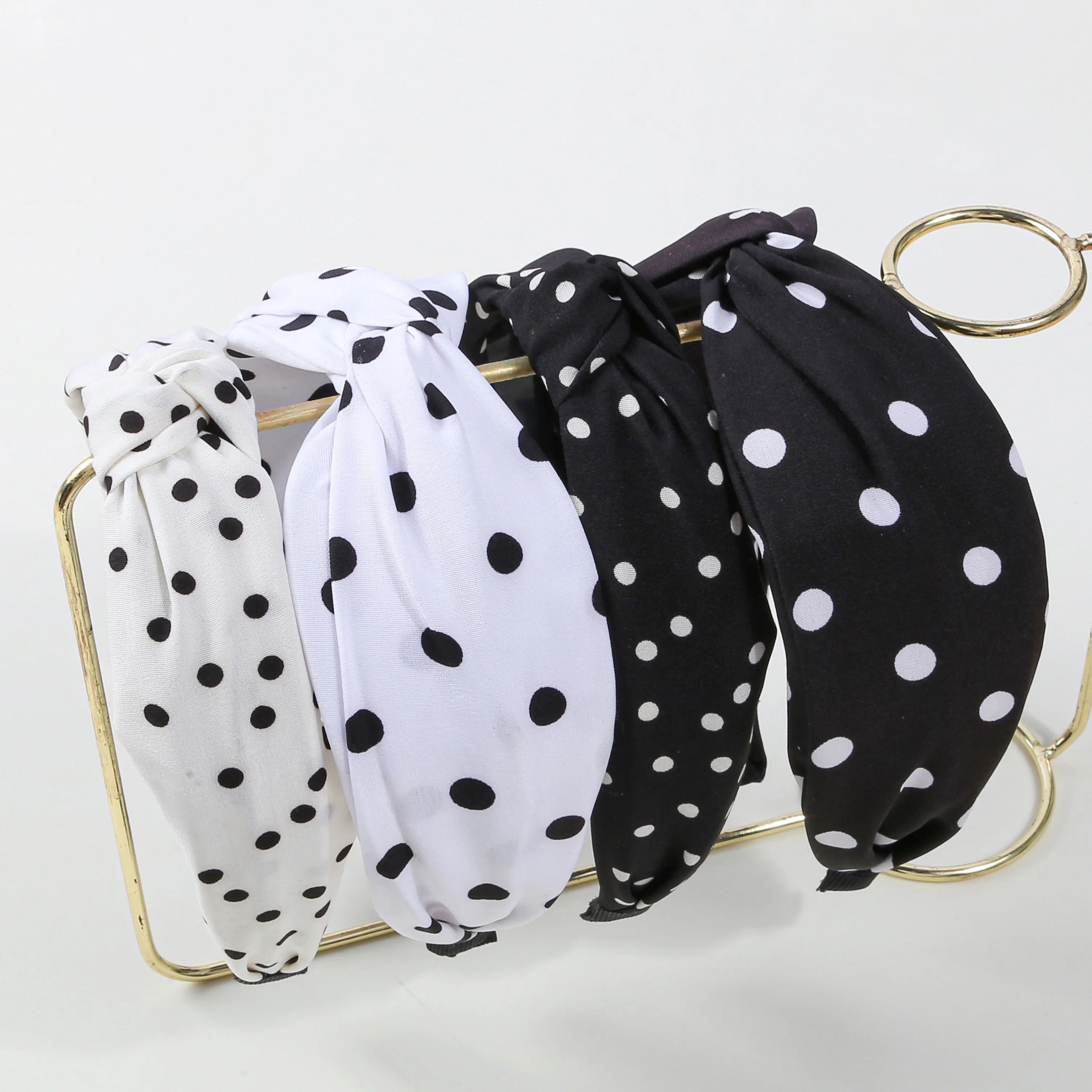 

2/4pcs Fashion Hair Accessories Trend Women's Wide Headband Bow Knot Cross Sweet Style Polka Dot Hairband Cute Hoop Headwear