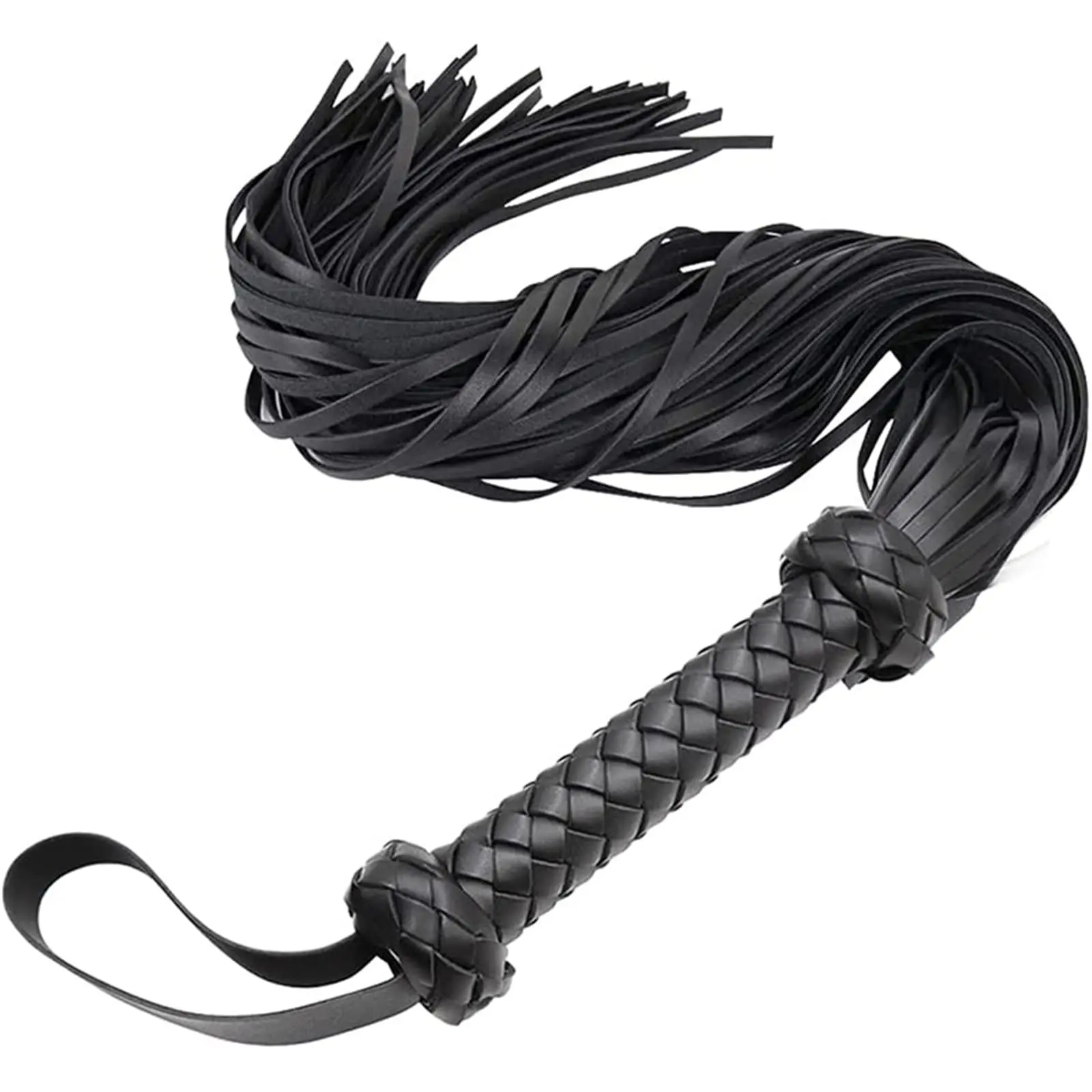 68CM Genuine Leather Tassel Horse Whip with Handle Flogger Equestrian Whips Teaching Training Riding Whips Whip