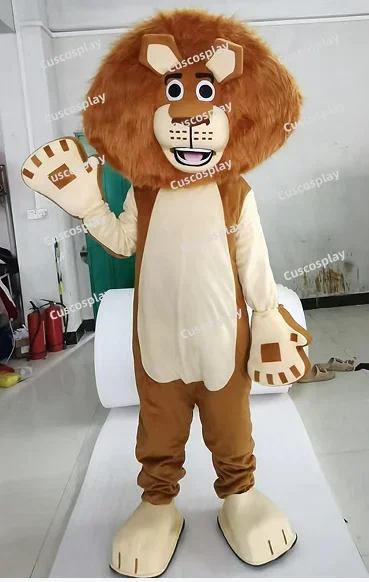 Christmas Brown Male Lion Mascot Costume Custom Fancy Costume Anime Kits Mascotte Theme Fancy Dress Carnival Cartoon Character