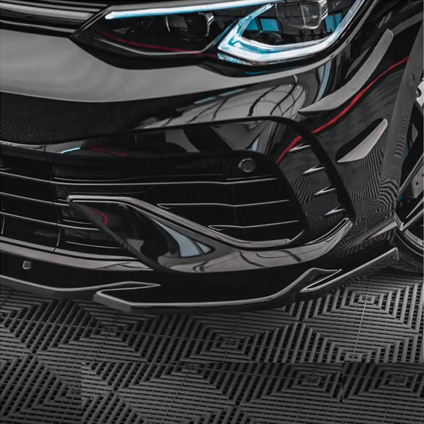 ماكستون ستايل سيارة الجبهة حافة مصد السيارة الفاصل لفولكس واجن جولف 8 MK8 R 2020-2024 الناشر المفسد الجسم أطقم ضبط لمعان أسود