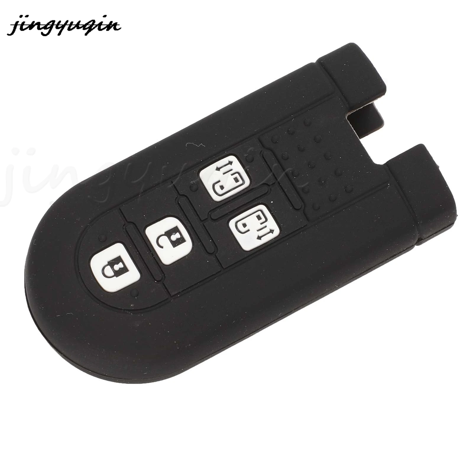 Jingyuqin-funda de silicona para llave de coche, carcasa protectora de control remoto 4BTN para Daihatsu La600s La610s La150s Move 2015-2019,