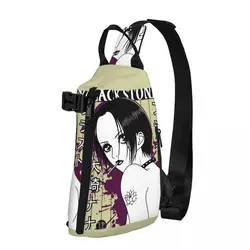 Nana Osaki Smoking Chest Bags Unisex Black Stones Anime Print Shoulder Bag Casual Phone Crossbody Bag Sport Daily Sling Bags