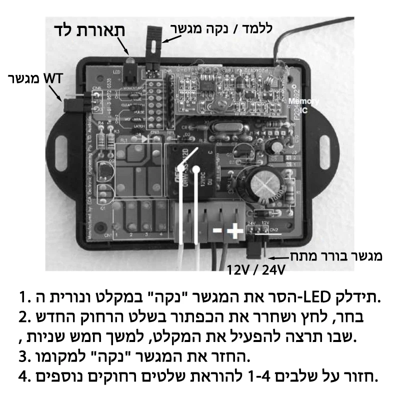 ECA Garage Gate Remote Control 433.92MHz Compatible With ECA Electronic Engineering Australia For 81CR 82CR 84CR ACR-6 Receiver