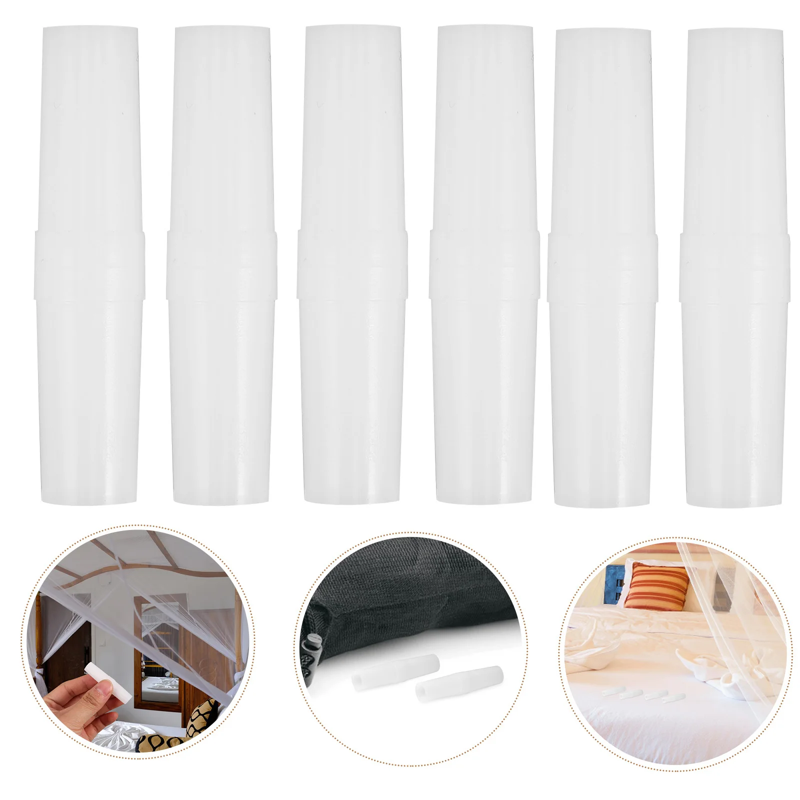 

20pcs Mosquito Net Bracket Connector Joint Bed Canopy Rod Adapter Glass Fiber Pole Corner Supplies Sturdy Construction Easy