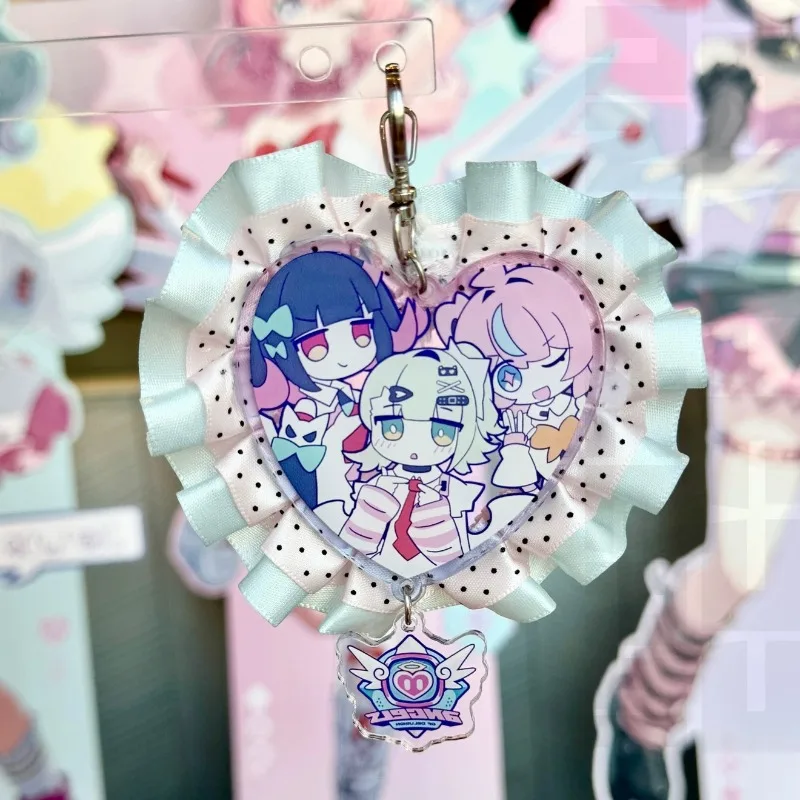Zenless Zone Zero Angels of Delusion‌ Keychain Badge ZZZ Sunna Nangong Yu Aria Keyring Pendant Ornament Accessories Friend Gift view 2