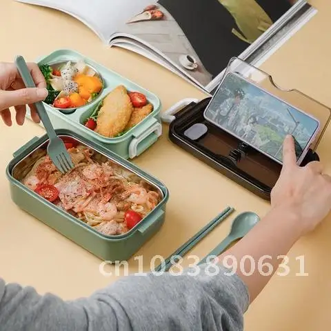 

Stainless Steel 304 Bento Box Lunch Box For School Kids Office Worker 2layers Microwae Heating Lunch Container Food Storage Box