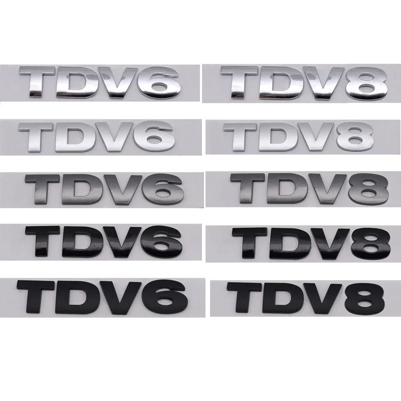 ABS SDV6 SDV8 TDV6 TDV8 Logo Car Body Emblem Rear Trunk Sticker For Land Rover Discovery L319 Velar Evoque Freelander Aurora