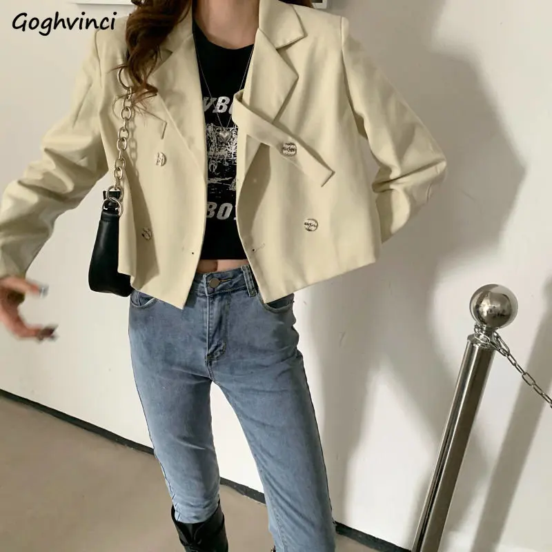 

Autumn 2022 New Crop Blazers Women Korean Preppy Style Chic Ins College Young Loose Simple All-match Casual Temperament Fashion