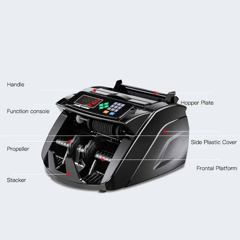 スマート外国為替通貨カウンター現金紙幣カウンター通貨検出器ユーロドルポンドスターリングLCDディスプレイをアップグレード