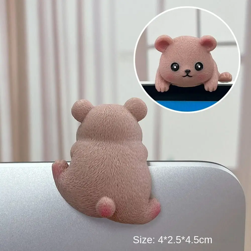 New Computer TV Little Animal Ornaments Showpiece Creative Car Navigation Screen Decorations Resin Table Edge Ornaments
