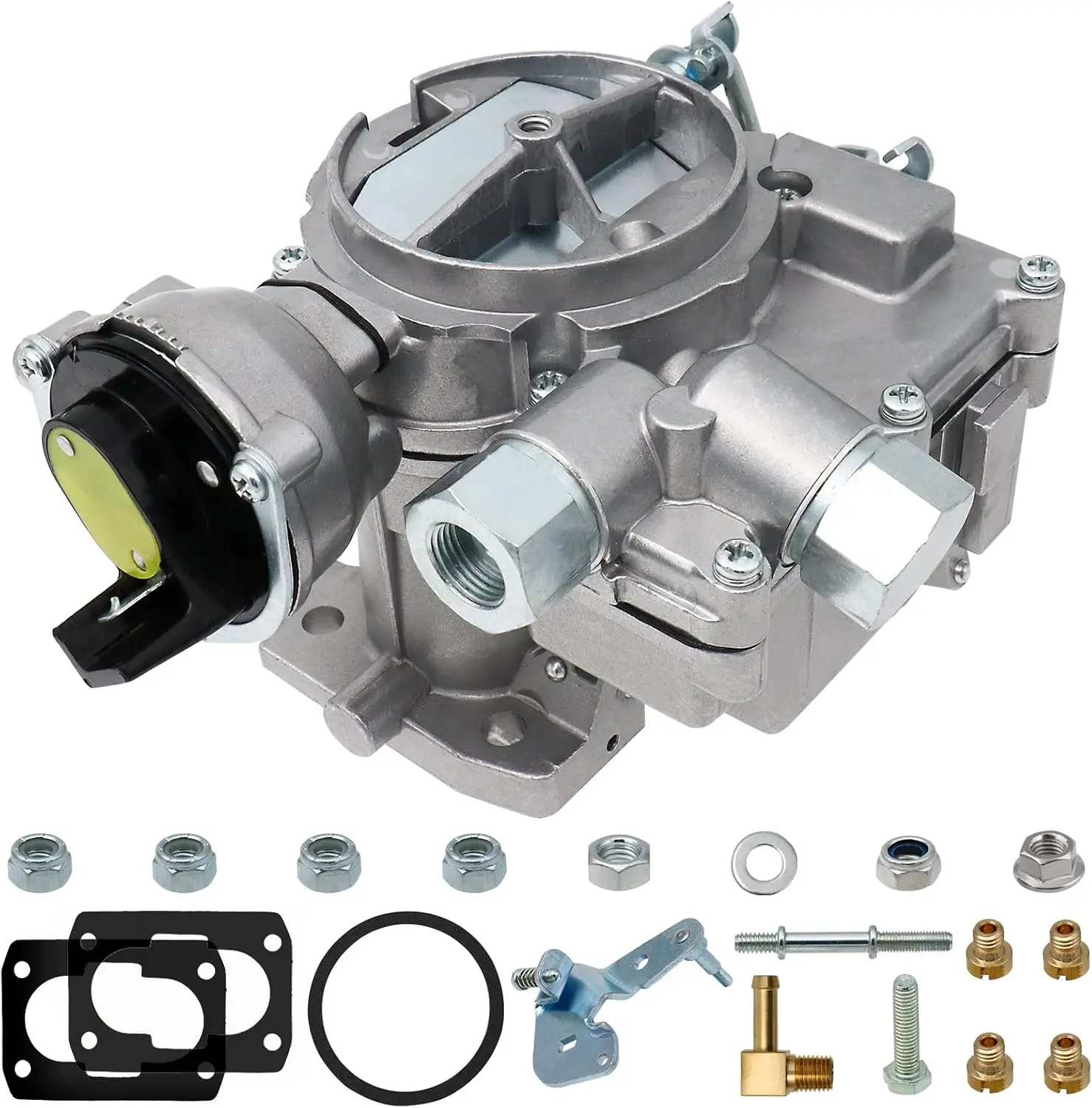 

Marine Carburetor 2 Barrel Carb for Mercruiser 3.0L 2.5L 4 CYL Engines with Electric Choke Jets Long Linkage and Gasket