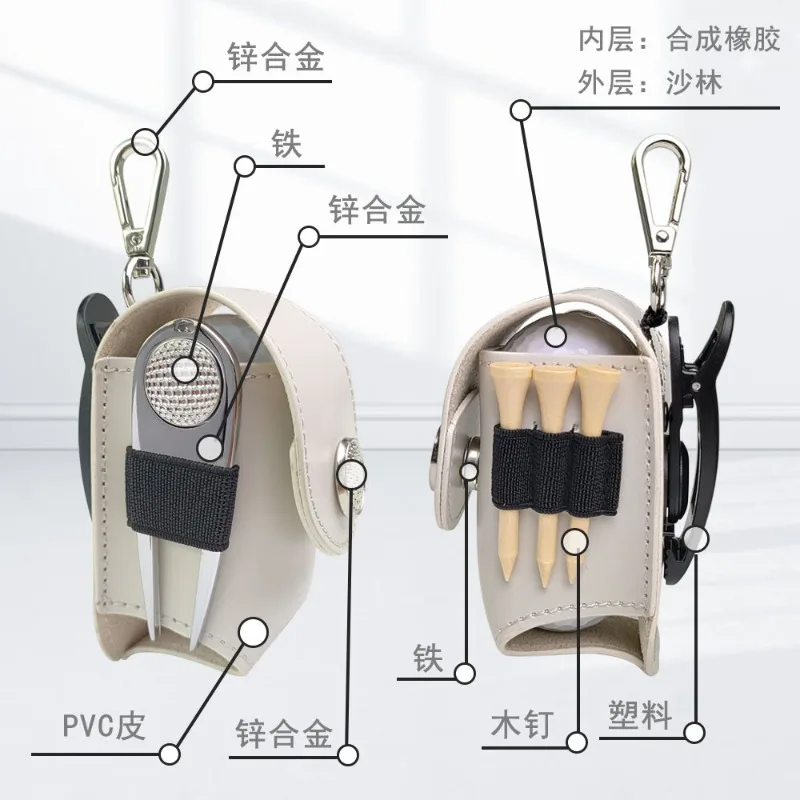 Golf PVC ball bag, outdoor sports convenient ball bag, golf accessories kit