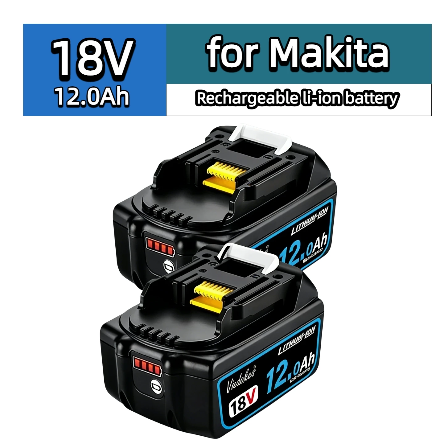 

Viedakes Original 8Ah High Capacity Rechargeable 18650 Battery 18650 аккумуляторы 배터리 for makita 18v, Fit BL1815 BL1830 BL1840