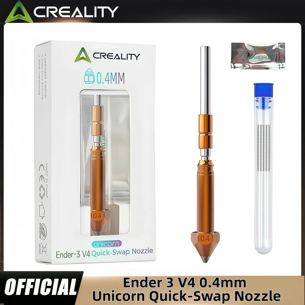 

Официальный сменный сопло Creality Ender 3 V4, 0,4 мм, комплект сопел Unicorn Quick-Swap, из медного сплава и закаленной стали
