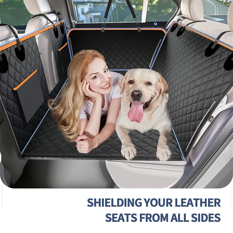 Hard Base Car Back Seat Pet Cover Hammock Rear Seat Extender Pad Waterproof Dog Travel Cushion Auto Interior Protector Mat