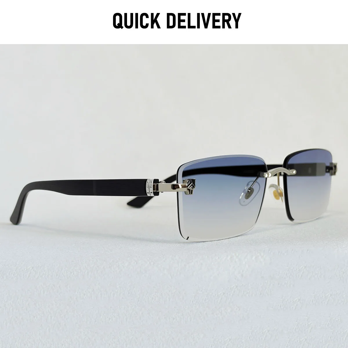 Gafas de Sol de Madera para Hombre, Nuevas 2026, Montura Cuadrada sin Aro, Gafas de Sol de Lujo para Mujer, Protección UV400, Gafas de Moda, Gafas de Sol Hombre, Lunette