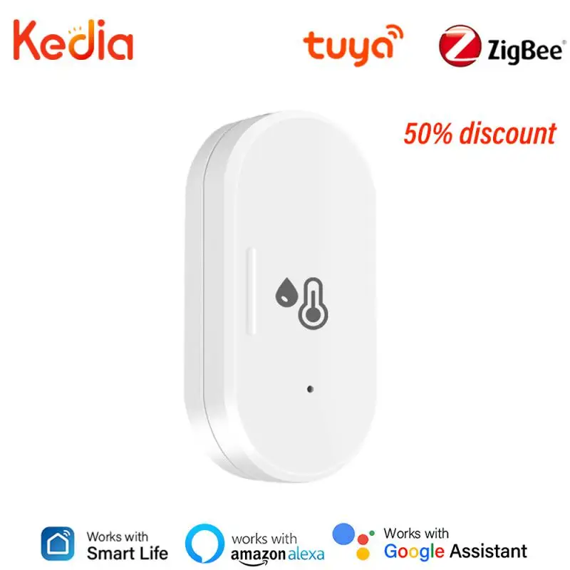 

Kedia Tuya Temperature Humidity Sensor Mini Monitor With Battery Hygrometer Thermometer Smart Home Support Alexa Smart Life