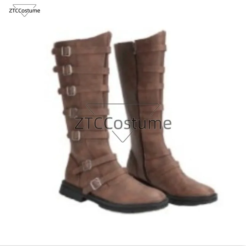 medieval-halloween-men's-large-size-men's-boots-knight-boots-motorcycle-buckle-boots-party-cosplay-accessories