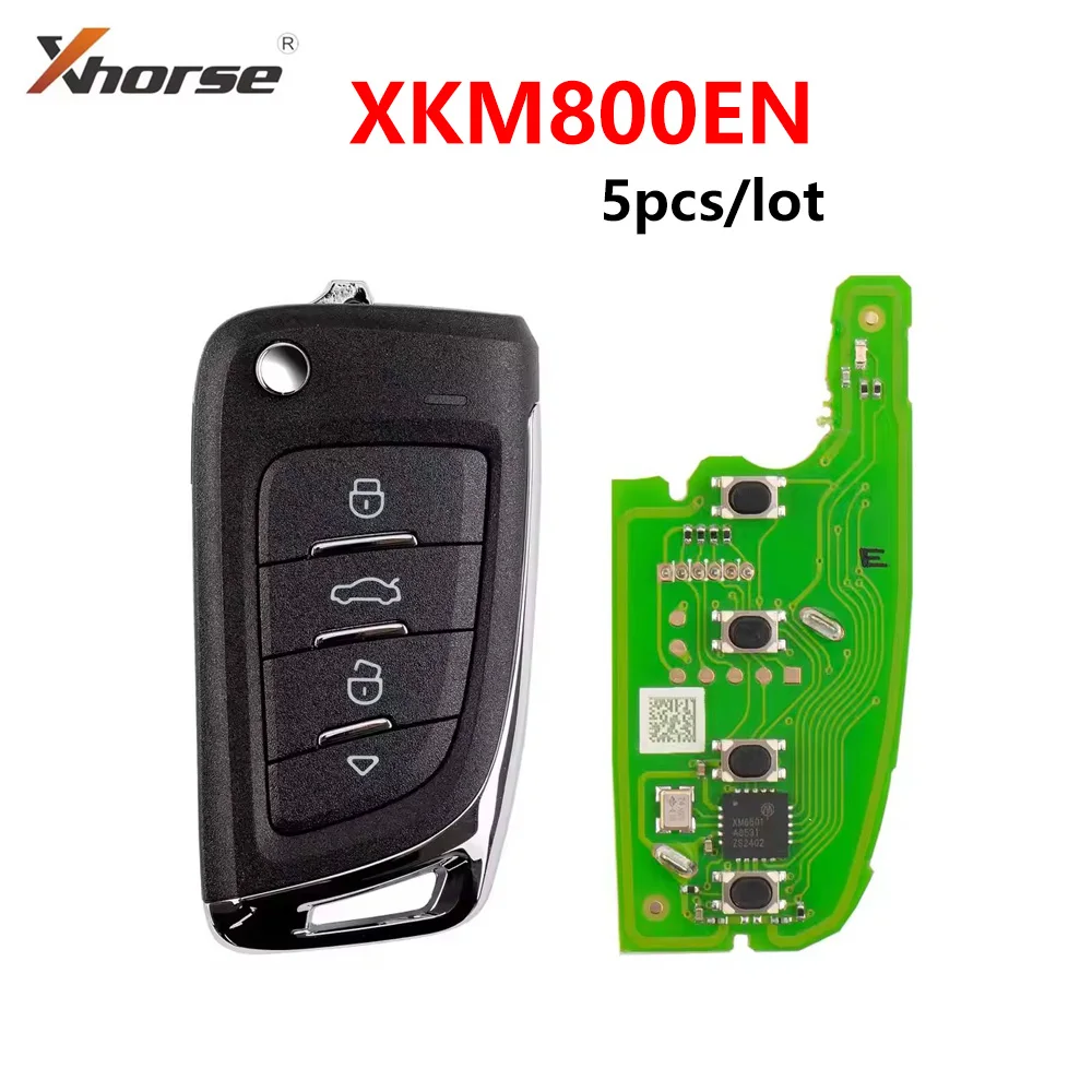 5pcs/lot XHORSE XKM800EN Universal Wire Remote Key 4 Buttons work with VVDI Programmer