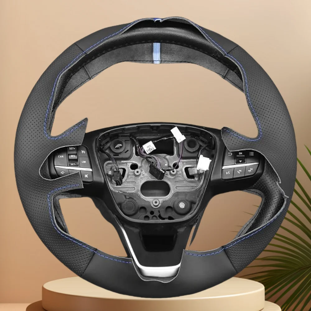 Protector de volante de piel sintética para Ford Bronco e-transit Sport Escape Maverick Transit 2020-2024, accesorios de cubierta trenzada