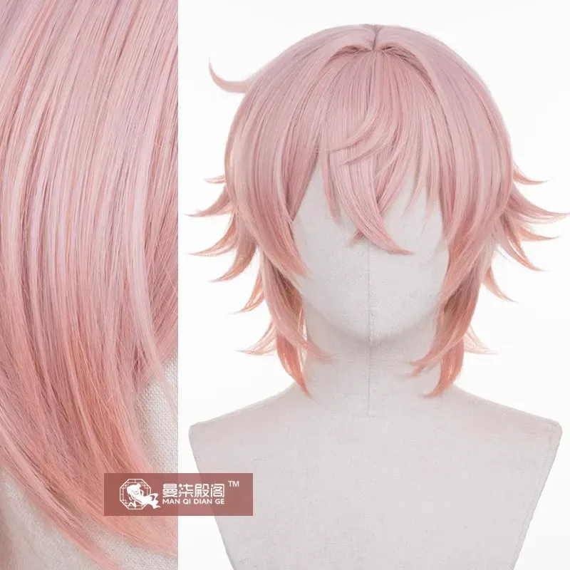 2025 yiyi Cosplay ITSUKI ROKUTA Paradox Live 1Nm8 Pink Short Heat Resistant Synthetic Hair Halloween Role Play + Wig Cap view 2
