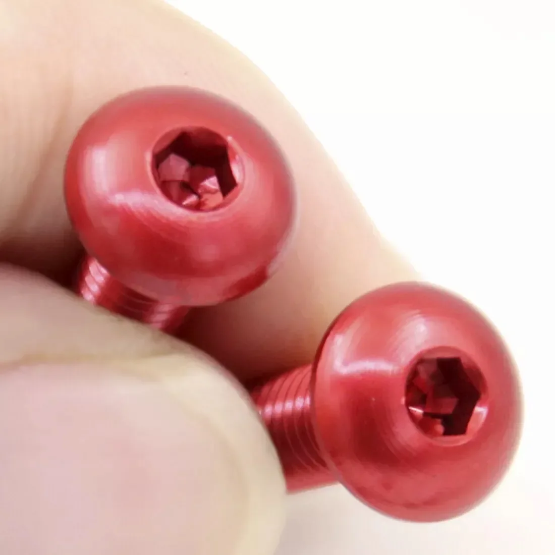 2/10Pcs M3 M3.5 M4 M5 M6 Aluminum Pan/Button Head Socket Cap Screws Allen Hex Bolts Anodizing Dark Red